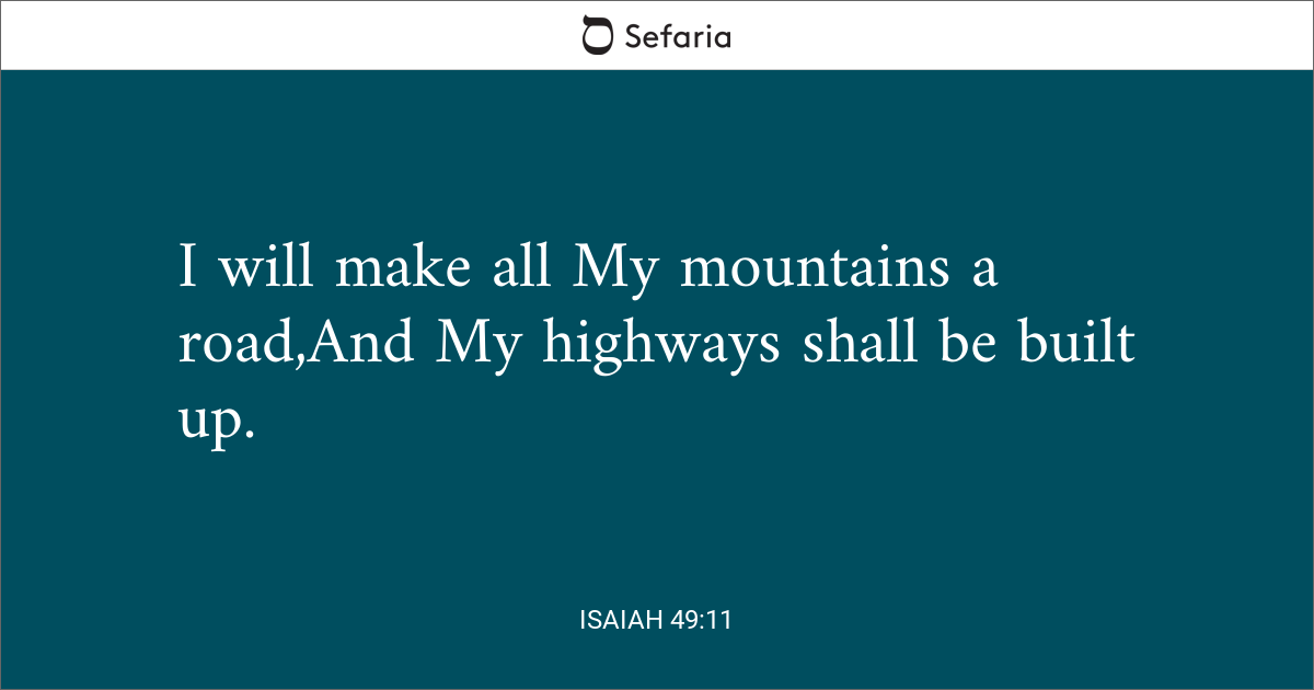 isaiah 49 11 esv