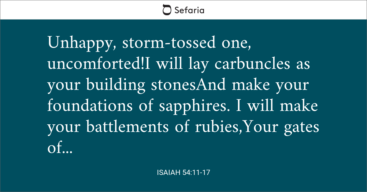 isaiah 54 11 17 sermon