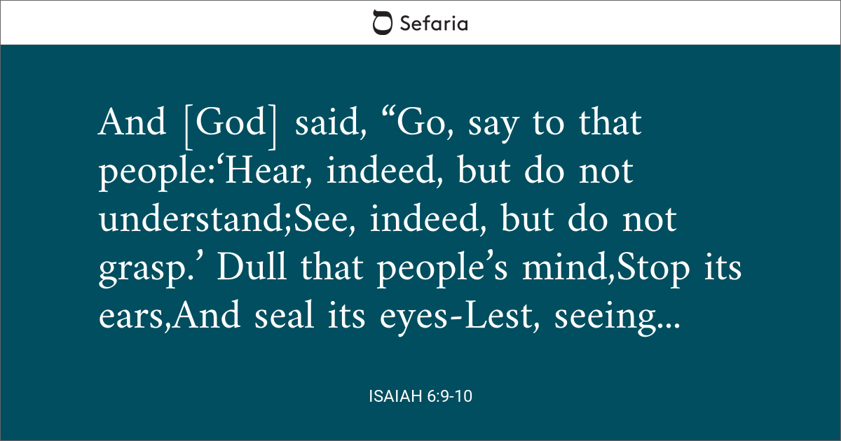 isaiah 6 9 10 sermon