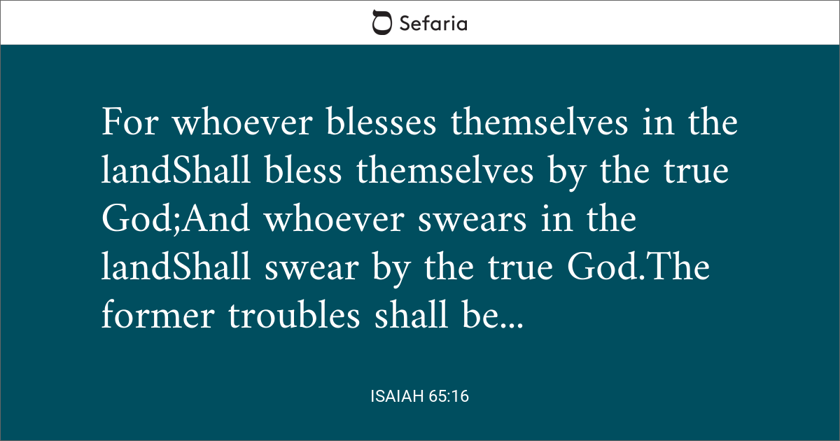 isaiah 65 16 17 meaning