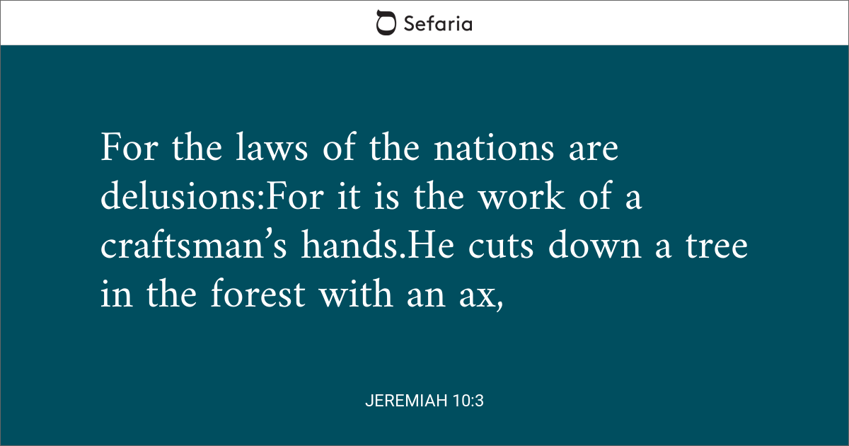 jeremiah 10 3