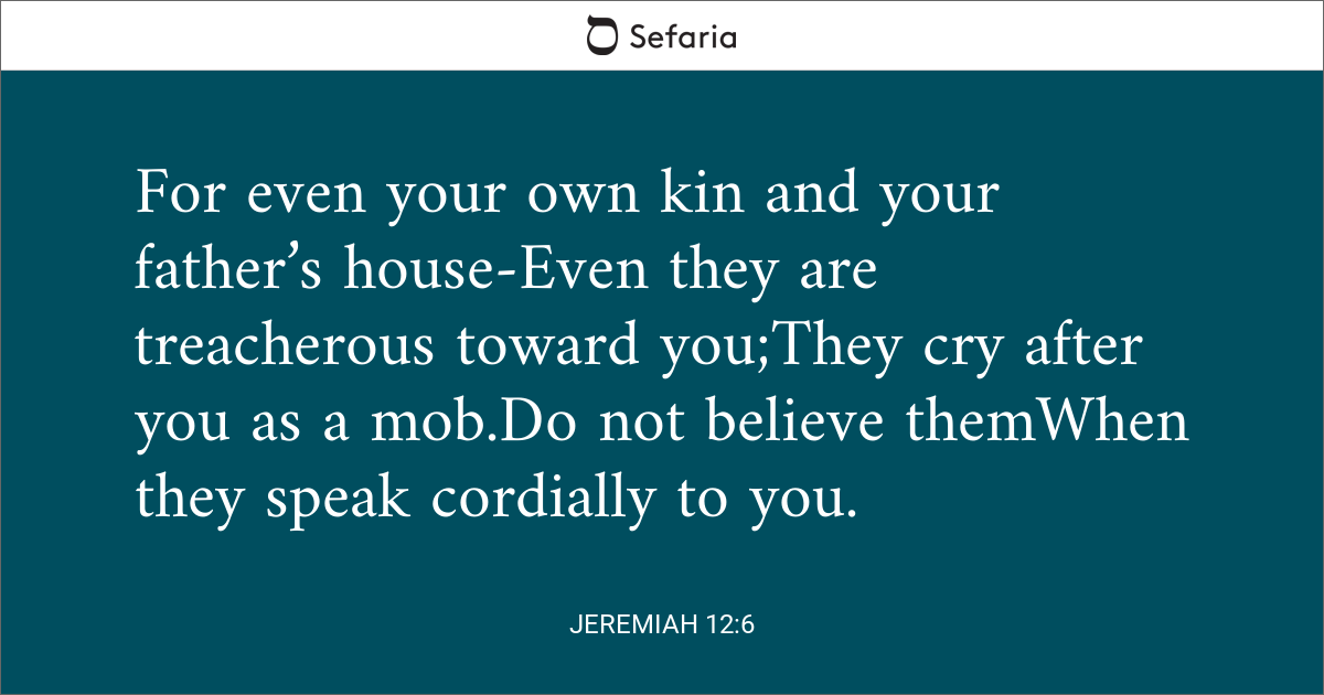 jeremiah 12 1 6 summary