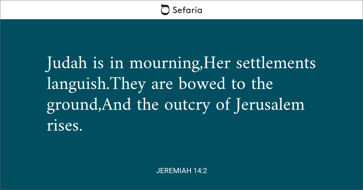 jeremiah chapter 14 verse 2