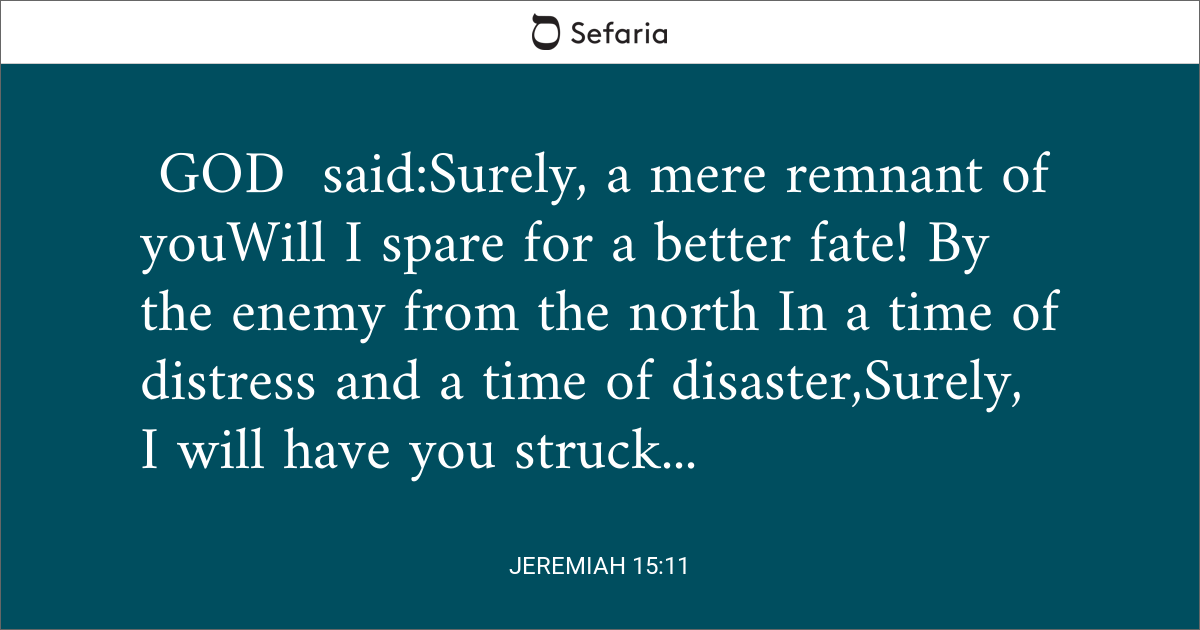 jeremiah 15 11