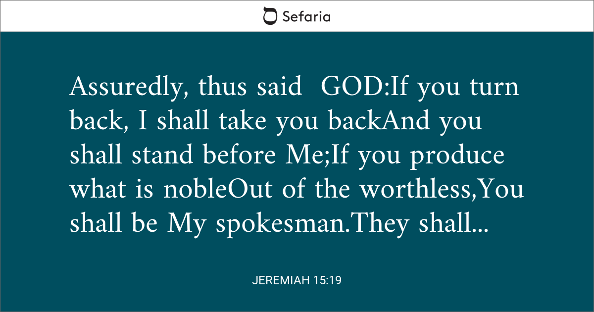 jeremiah 15 19 21 explained