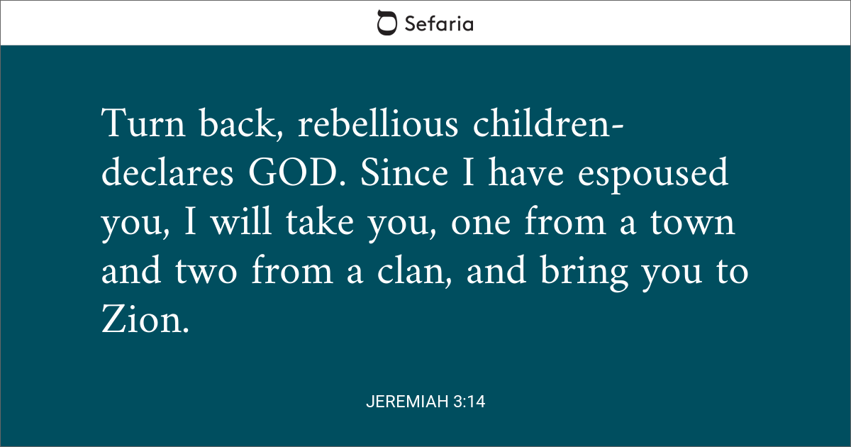 jeremiah 3 14 explained