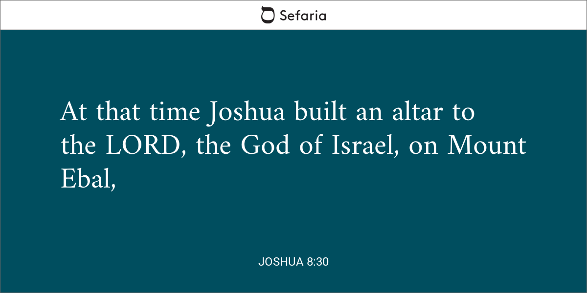Joshua 8:30 with WebPages