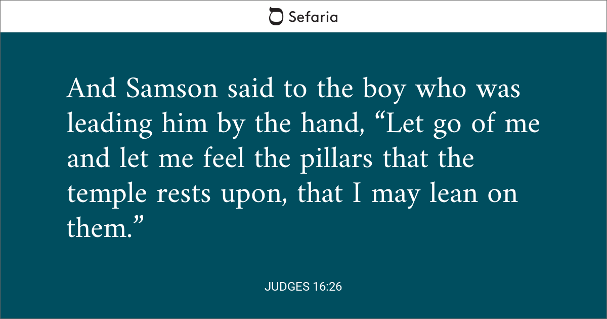 judges chapter 16 verse 26