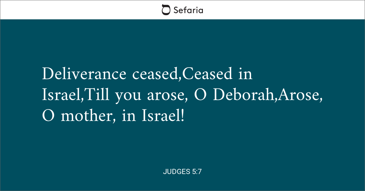 Judges 5:7