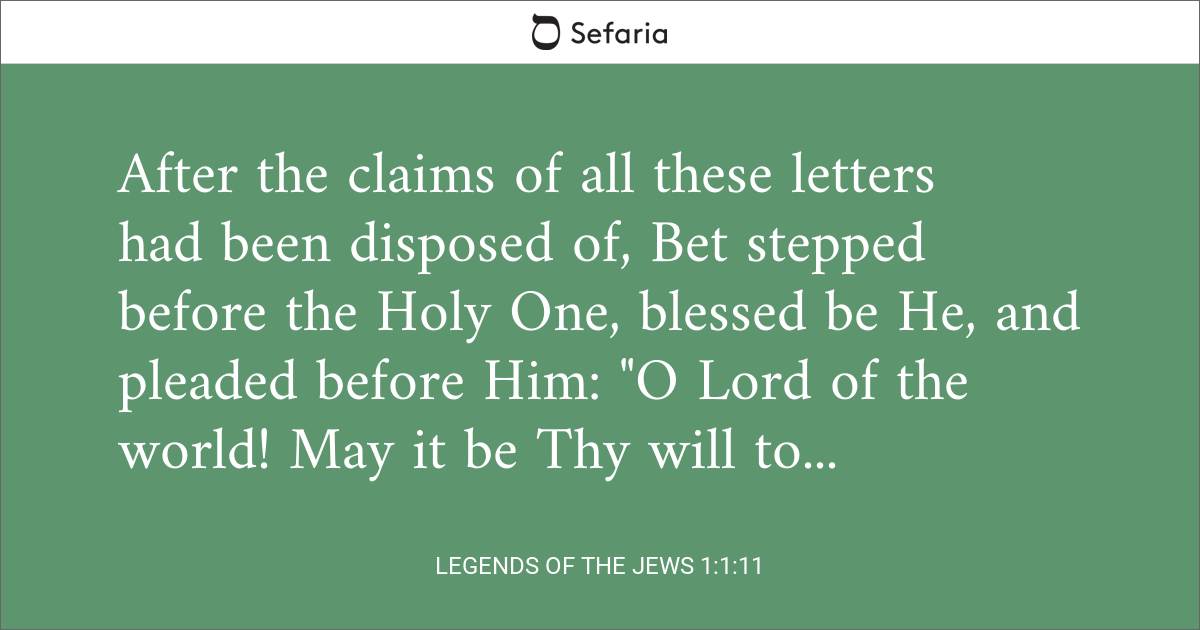 Legends of the Jews 1:1:11