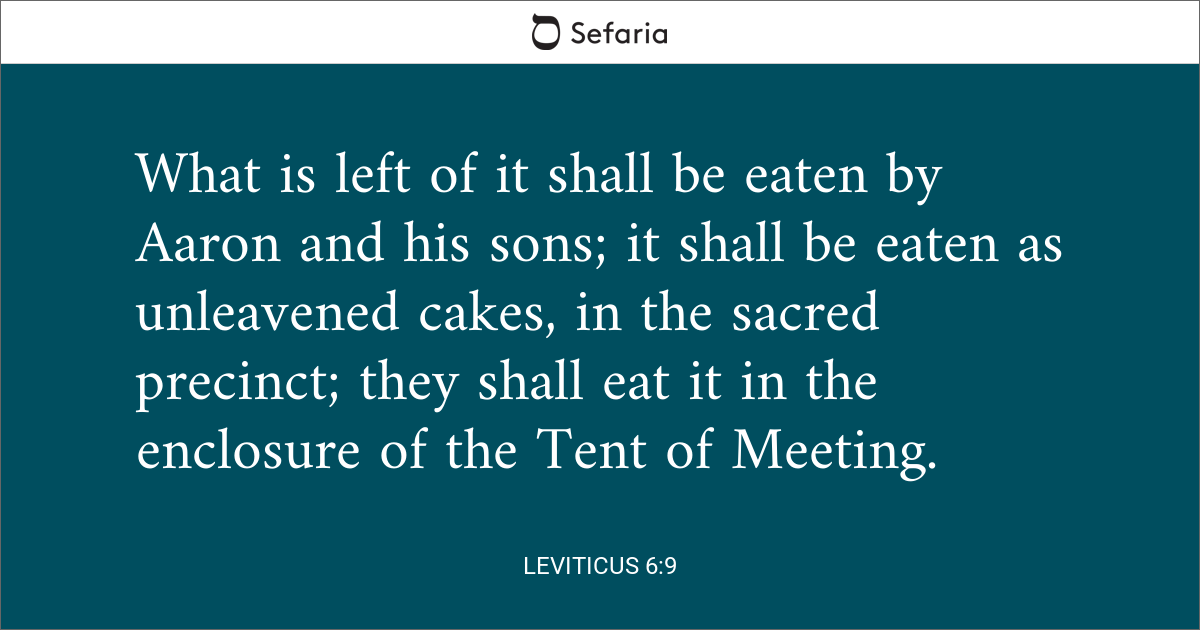 leviticus 6 9 12 13