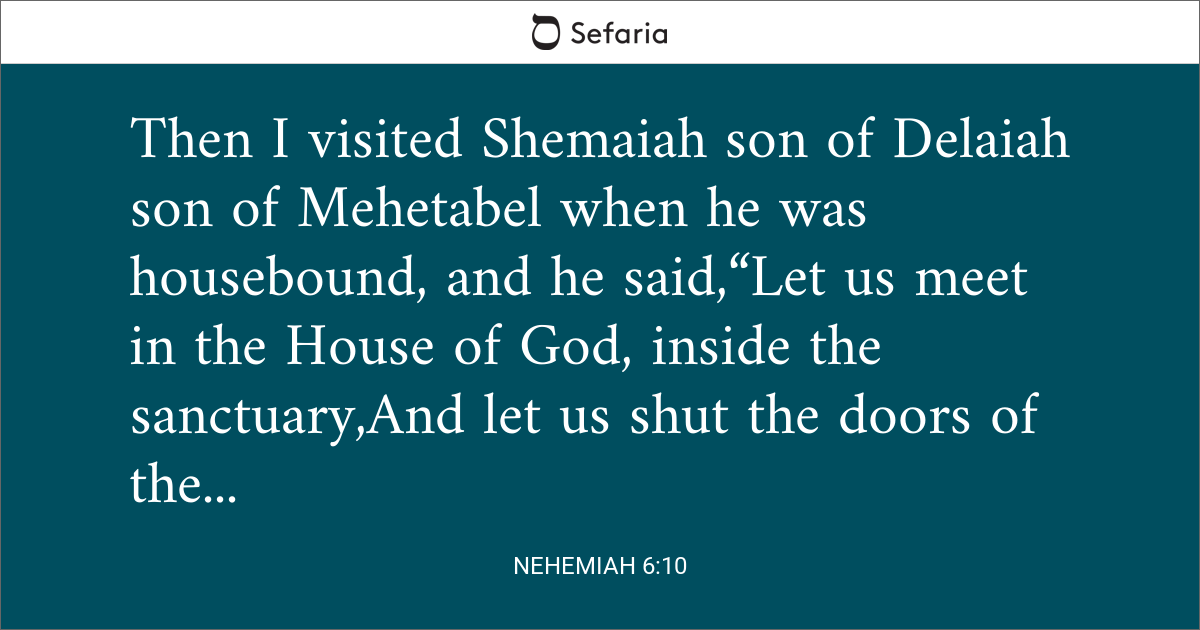 nehemiah 6 10-16