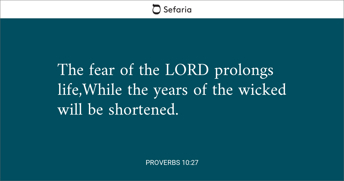 proverbs 10 27 meaning