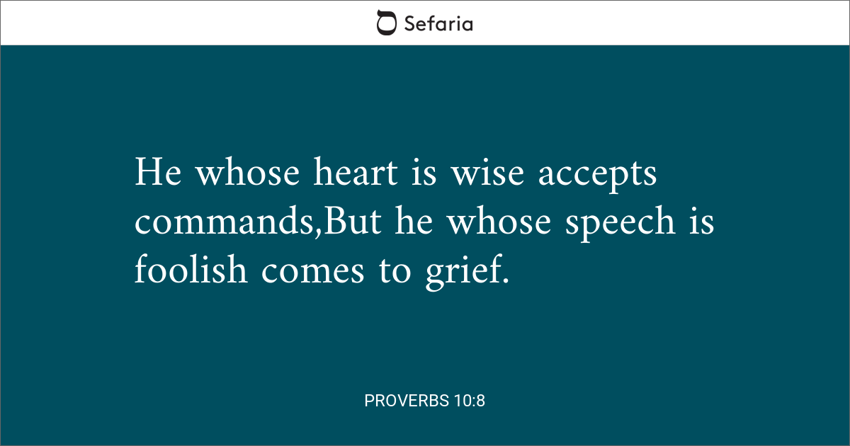 proverbs 10 verse 8 meaning