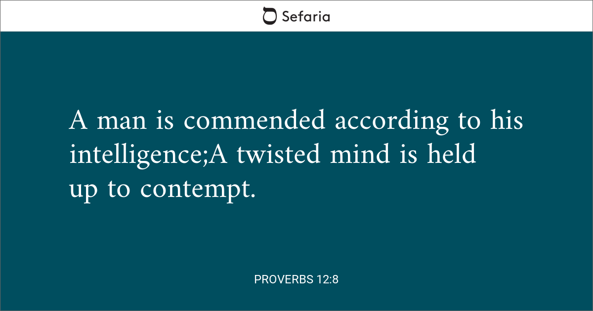 proverbs 12 8 commentary