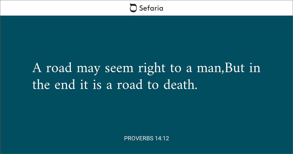 proverbs 14 11 12 niv