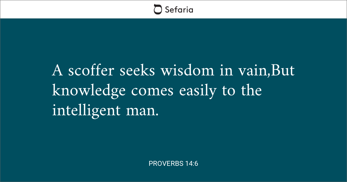 proverbs 14 6 tpt