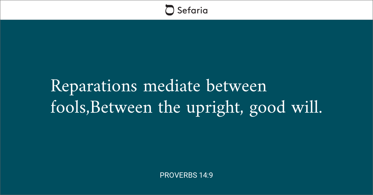 proverbs 14 9 10