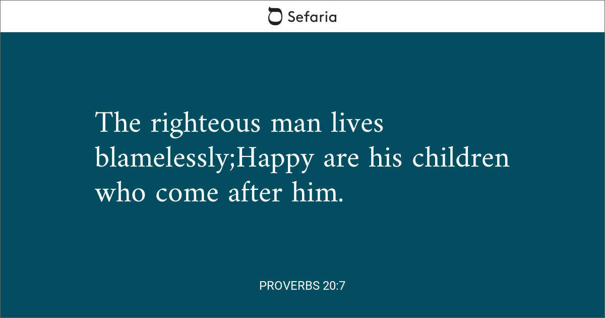 proverbs 20 5 7 meaning