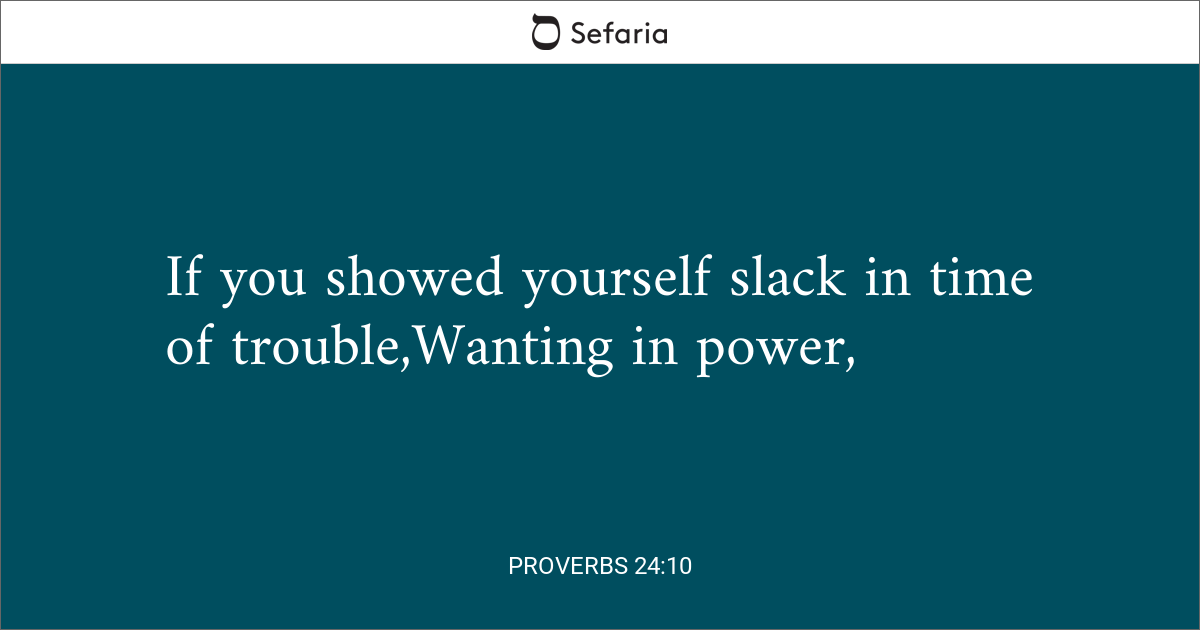 proverbs 24 10 nlt