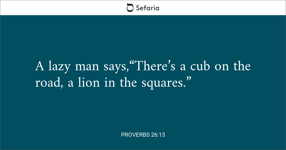 proverbs 26 13 meaning