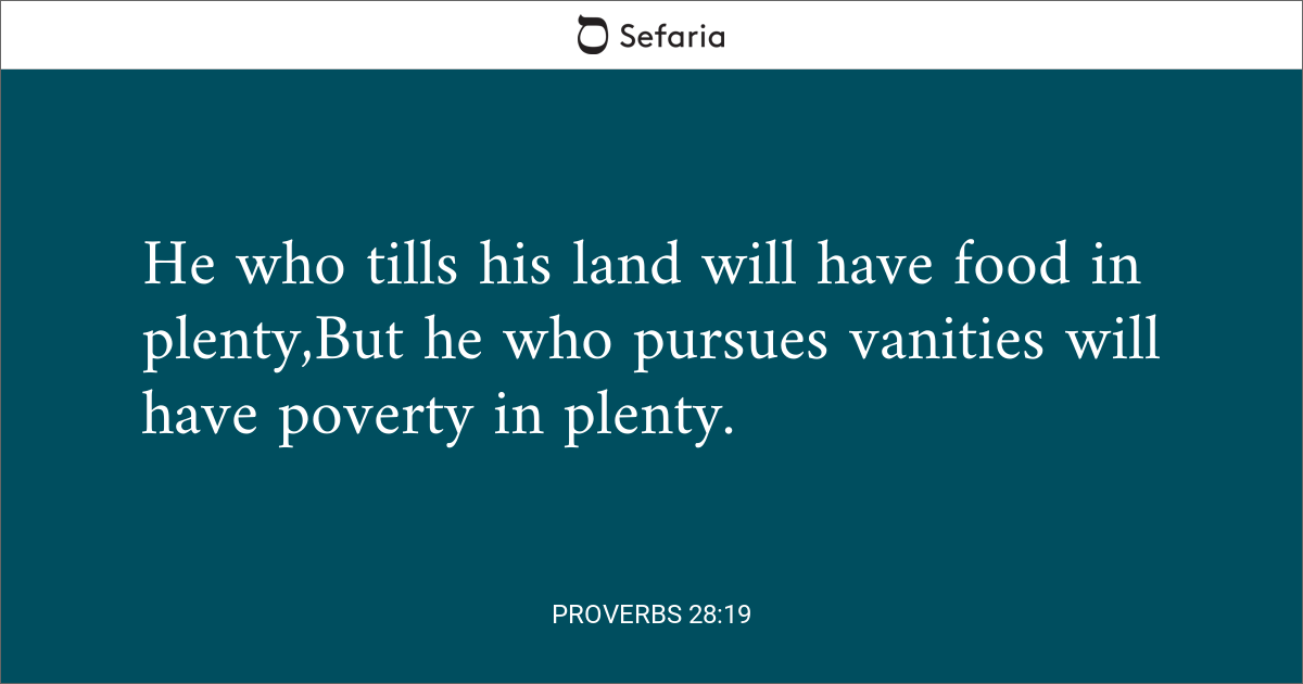 proverbs 28 19 msg