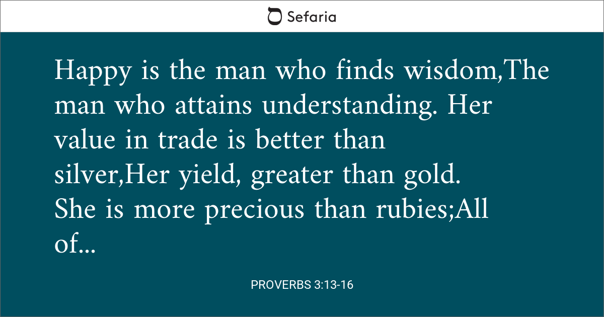 proverbs 3 13-16 meaning