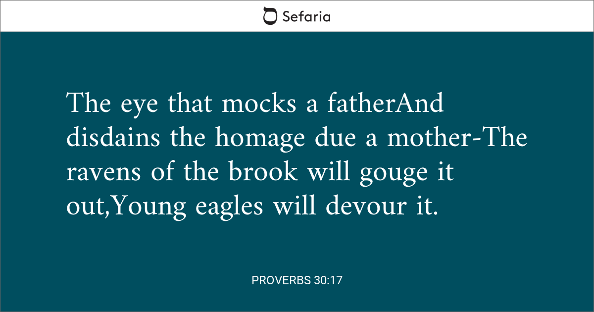 proverbs 30 17 commentary