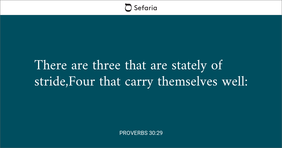 what is the meaning of proverbs 30 29 31