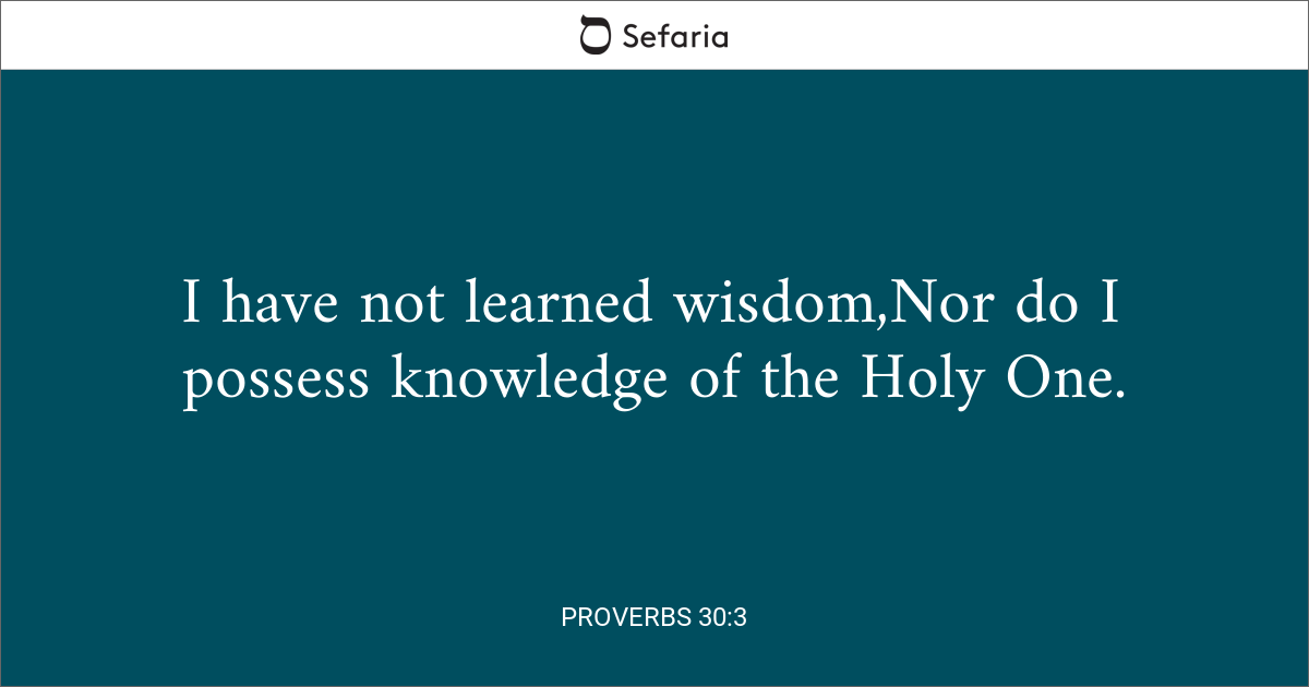 proverbs 30 3 4 hebrew translation