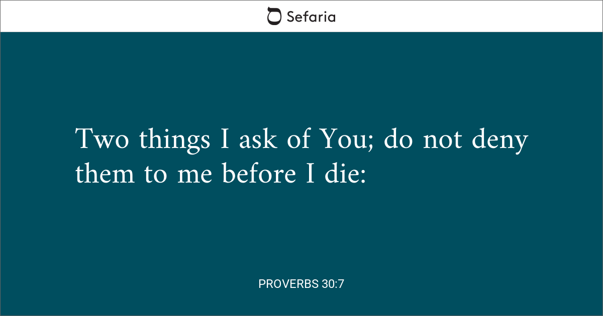 proverbios 30 7