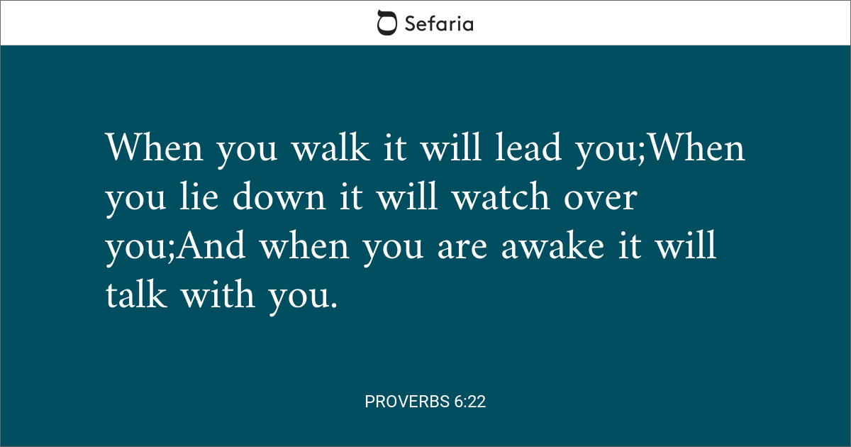 meaning of proverbs 6 22