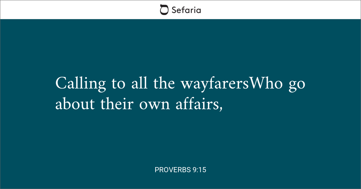 proverbs 9 15 18