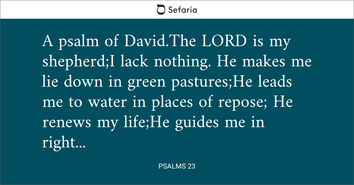 SALMO 23 EM INGLÊS - PSALM 23 