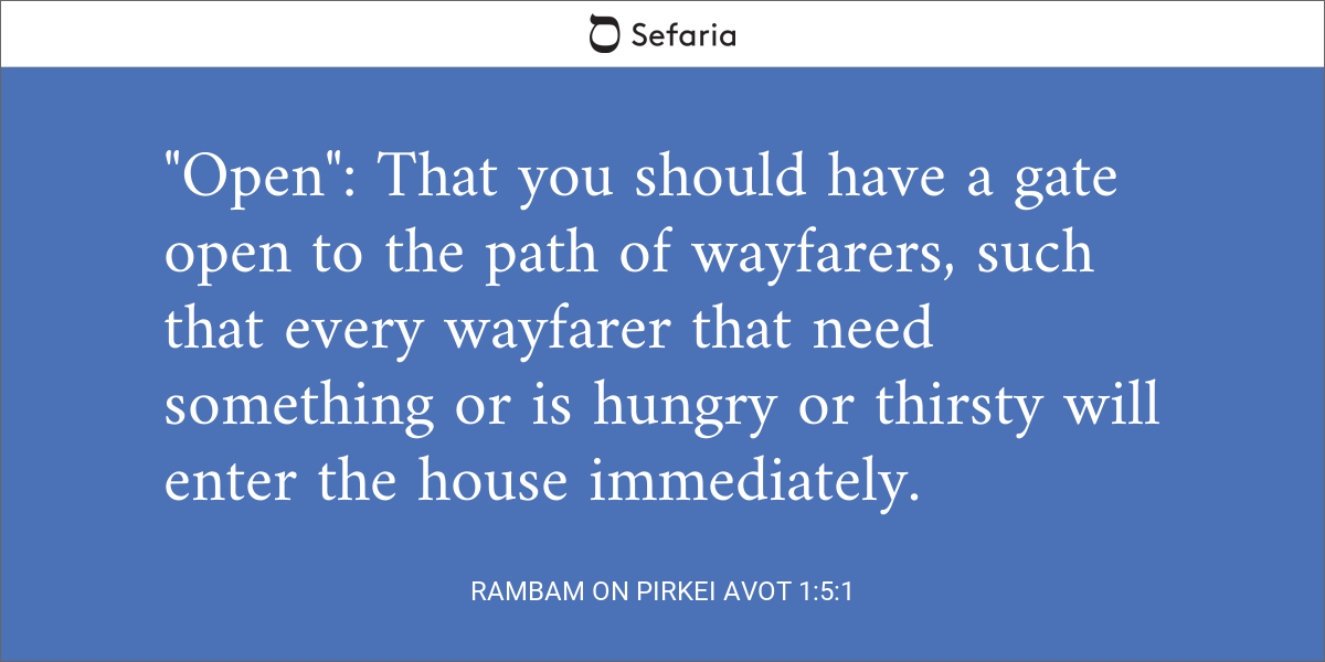 Rambam On Pirkei Avot 1:5:1