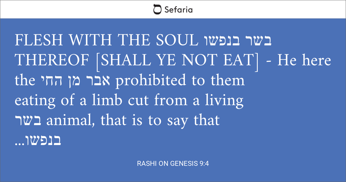 Rashi on Genesis 9:4