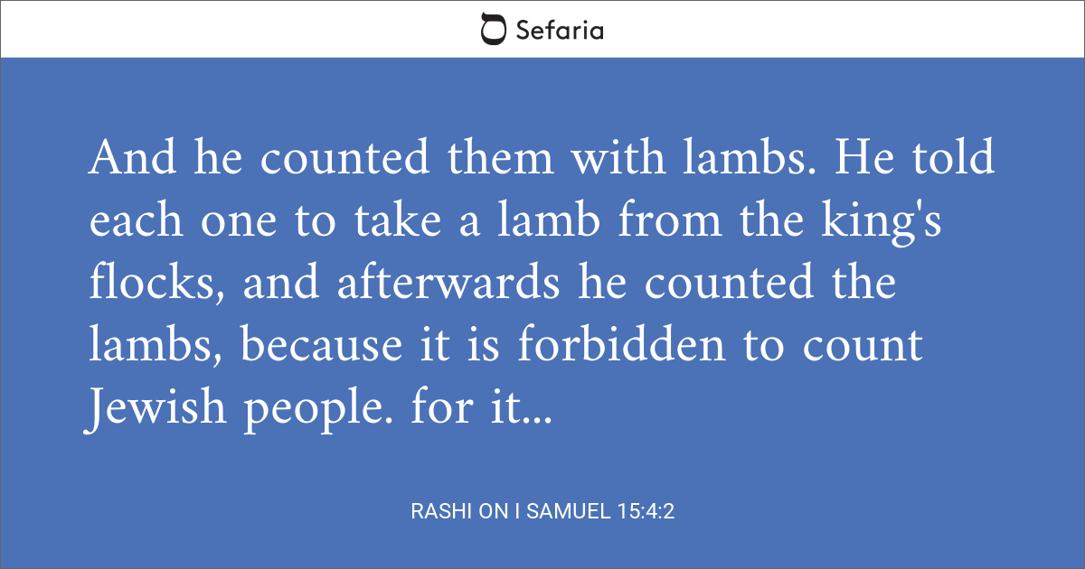 Rashi on I Samuel 15:4:2