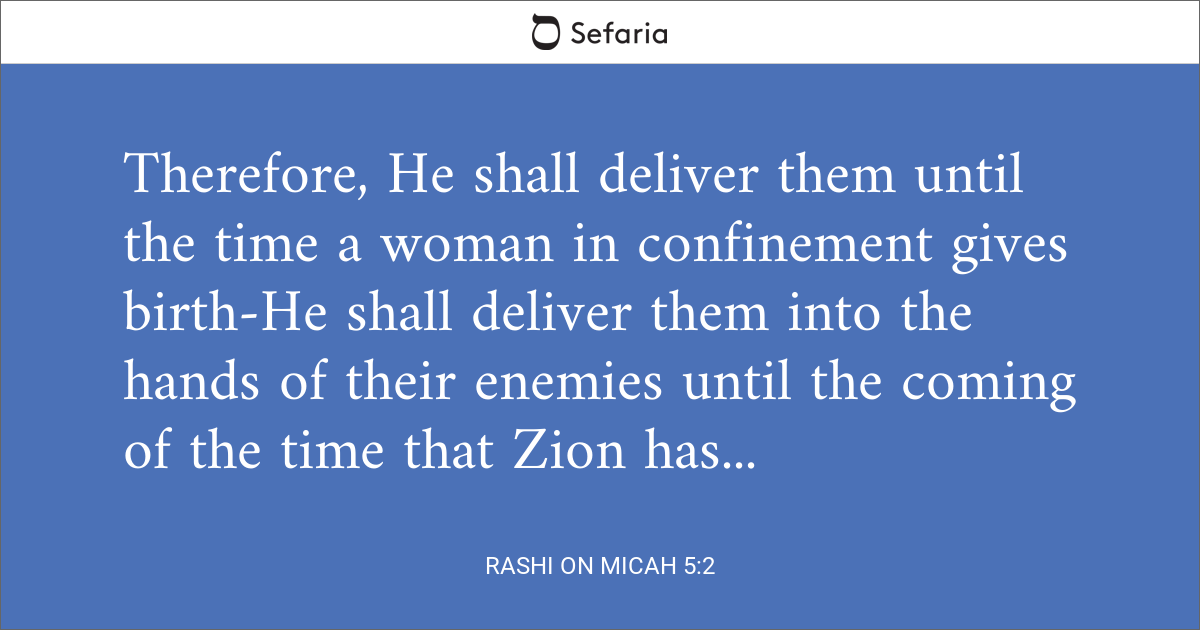 Rashi on Micah 5:2