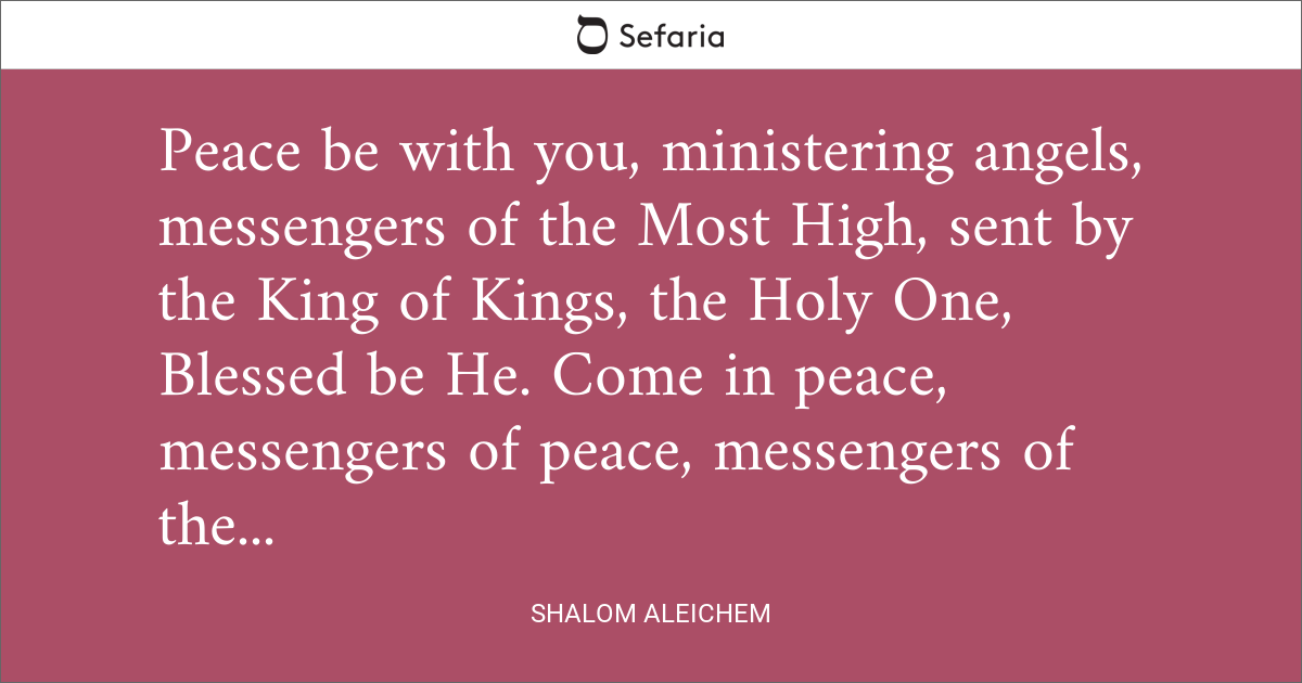 Shalom Aleichem 