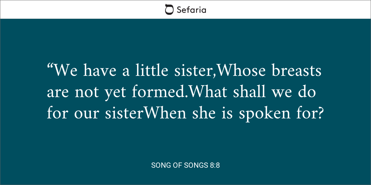 Song of Songs 8:8