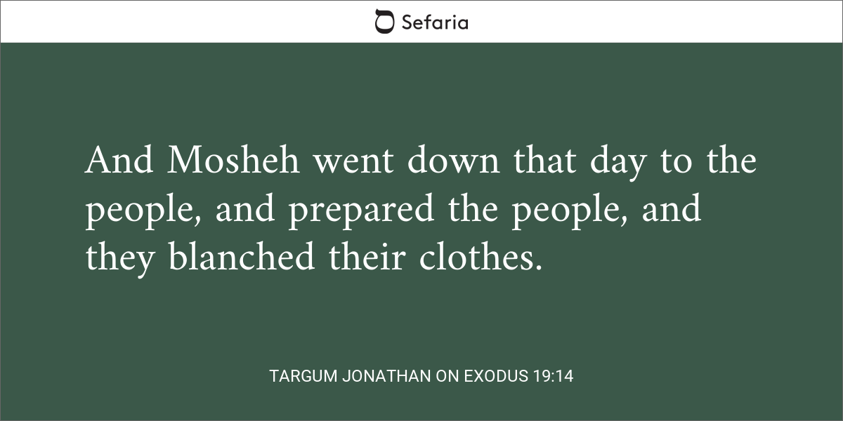 Targum Jonathan On Exodus 19:14